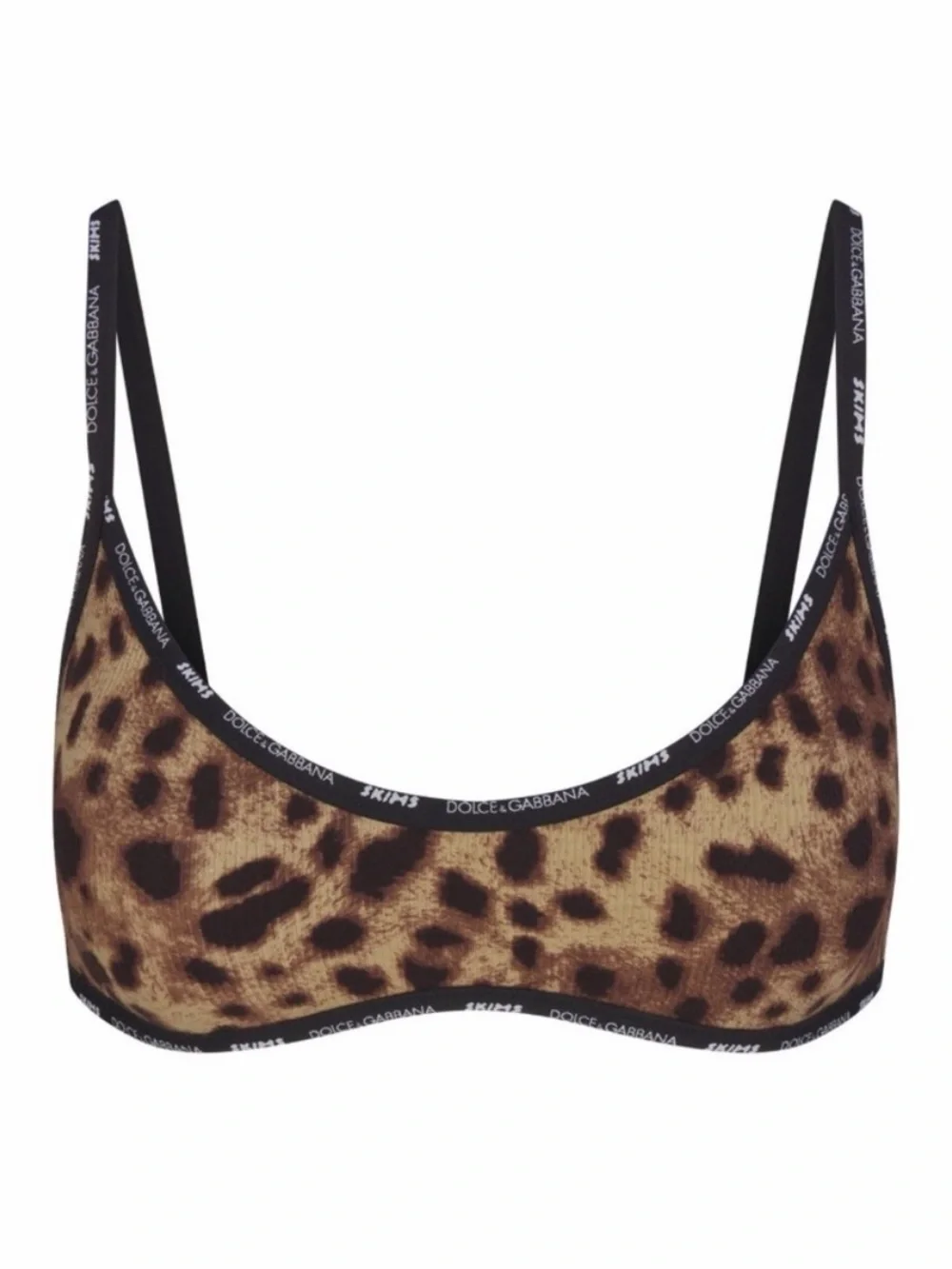 Skims X Dolce & Gabbana Cotton Ribbed Scoop neck Bralette